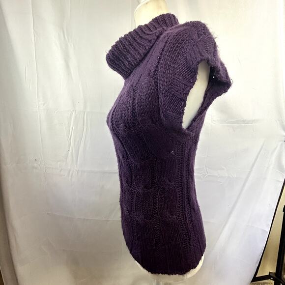 ANA Size Small Purple vest sweater A new Approach pull over roll over collar - Picture 5 of 10